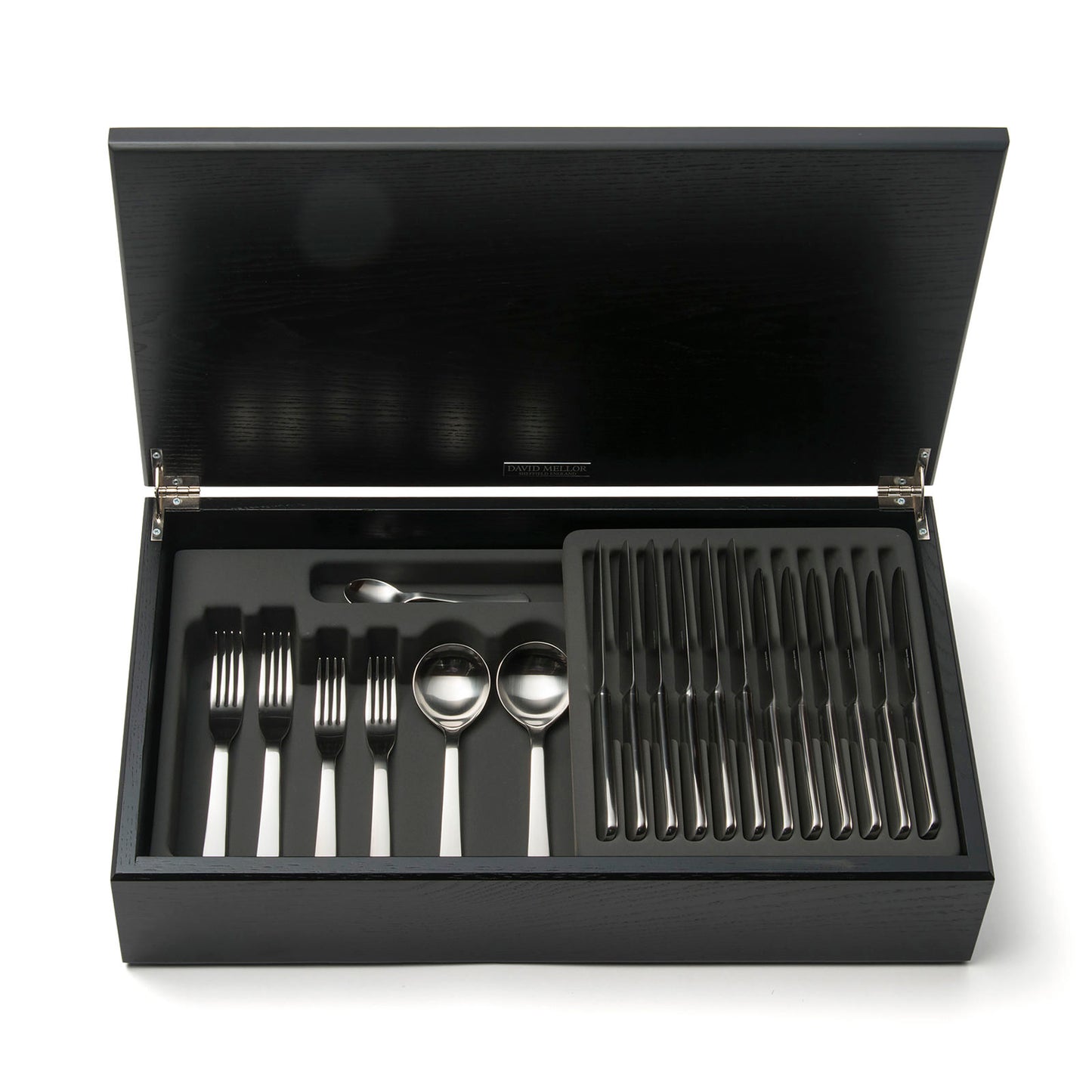 Besteckbox schwarz leer David Mellor
