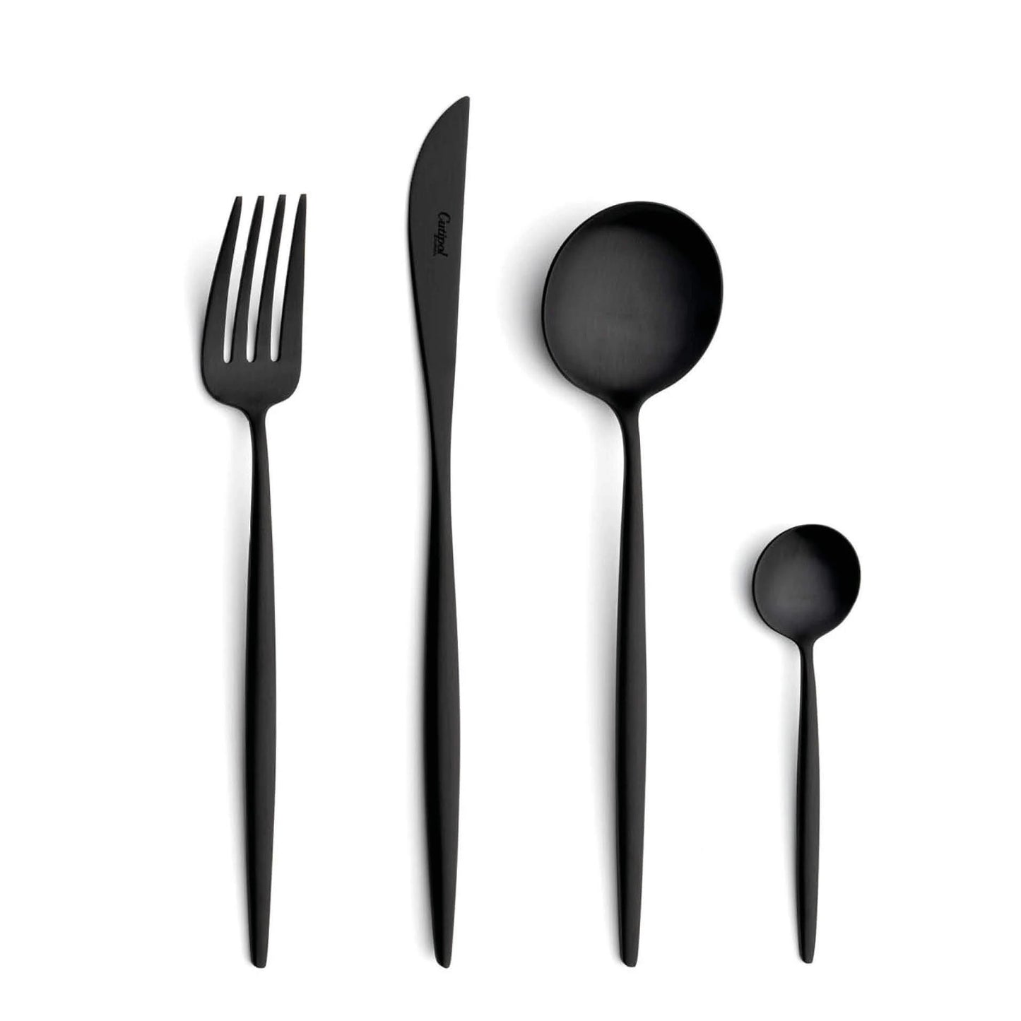 MOON Schwarz Matt Besteck 24tlg.