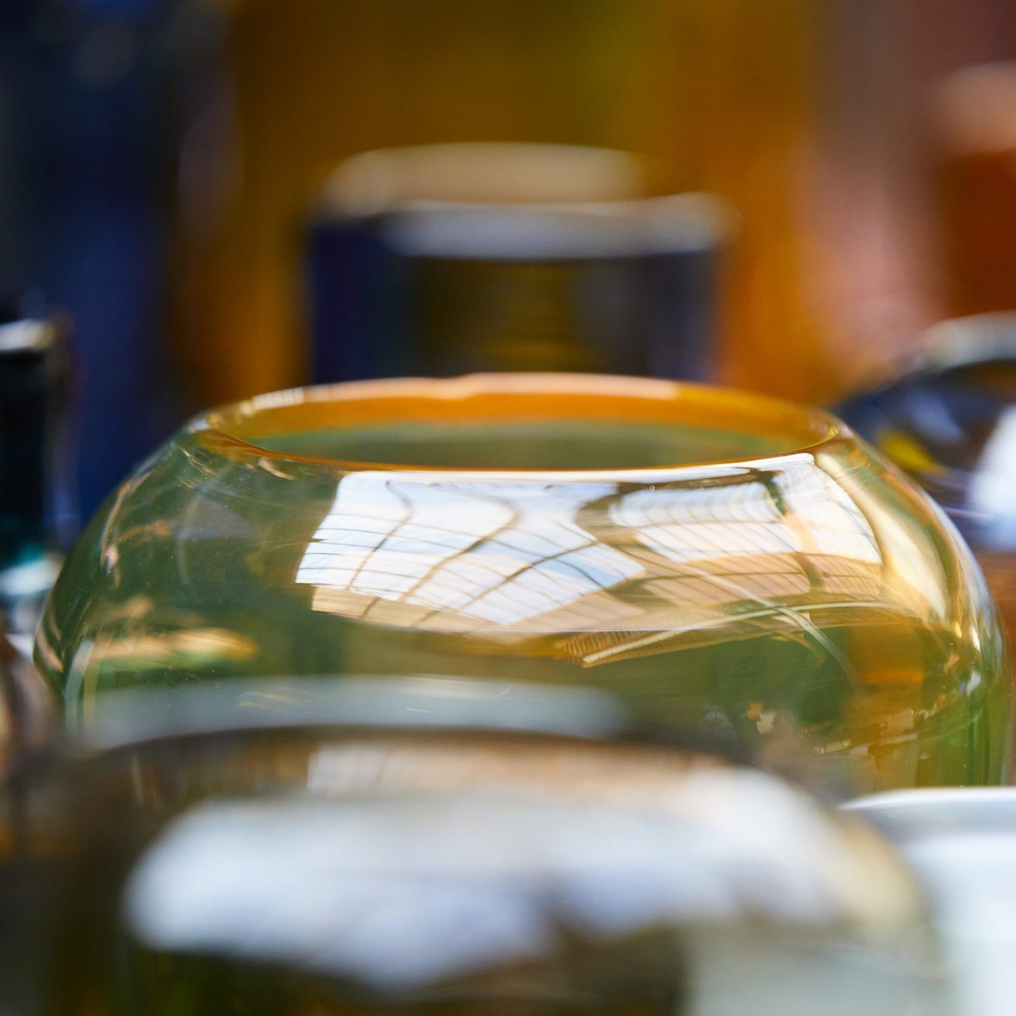 Vase CORINA bernsteinfarbig small