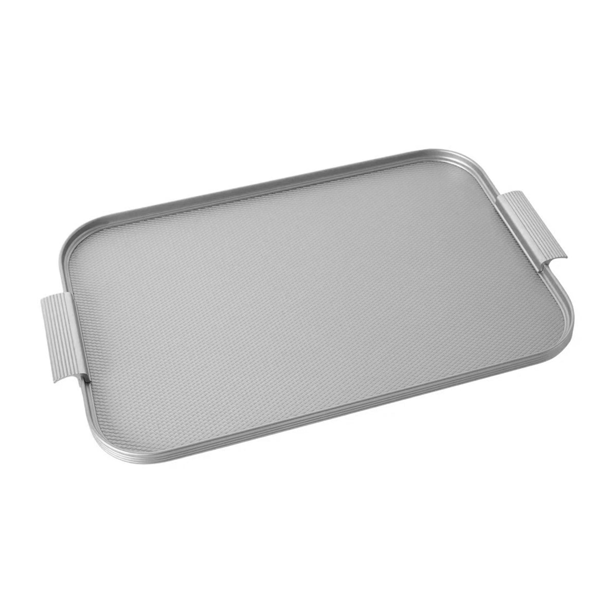 KAYMET S 18 Tablett Ribbed silber 46 x 30cm
