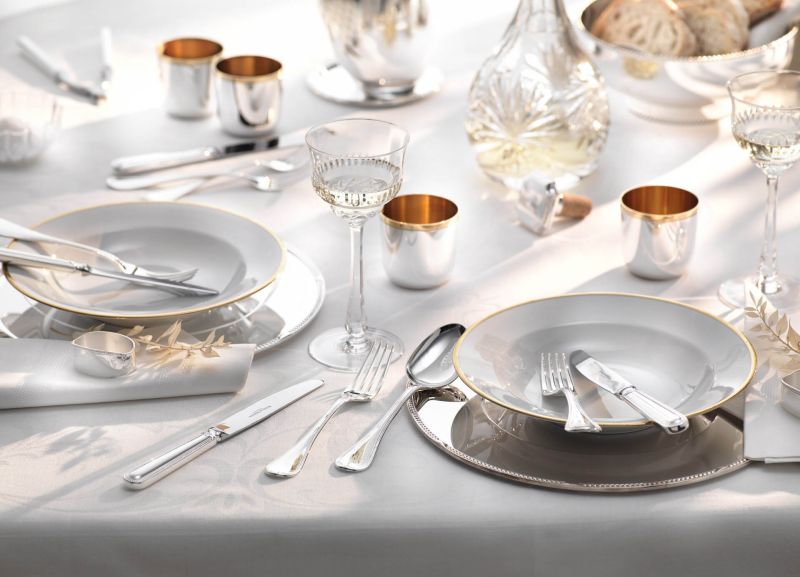FRANZÖSISCHE PERLE Kinderbesteck Set 3 tlg., 925 Sterlingsilber