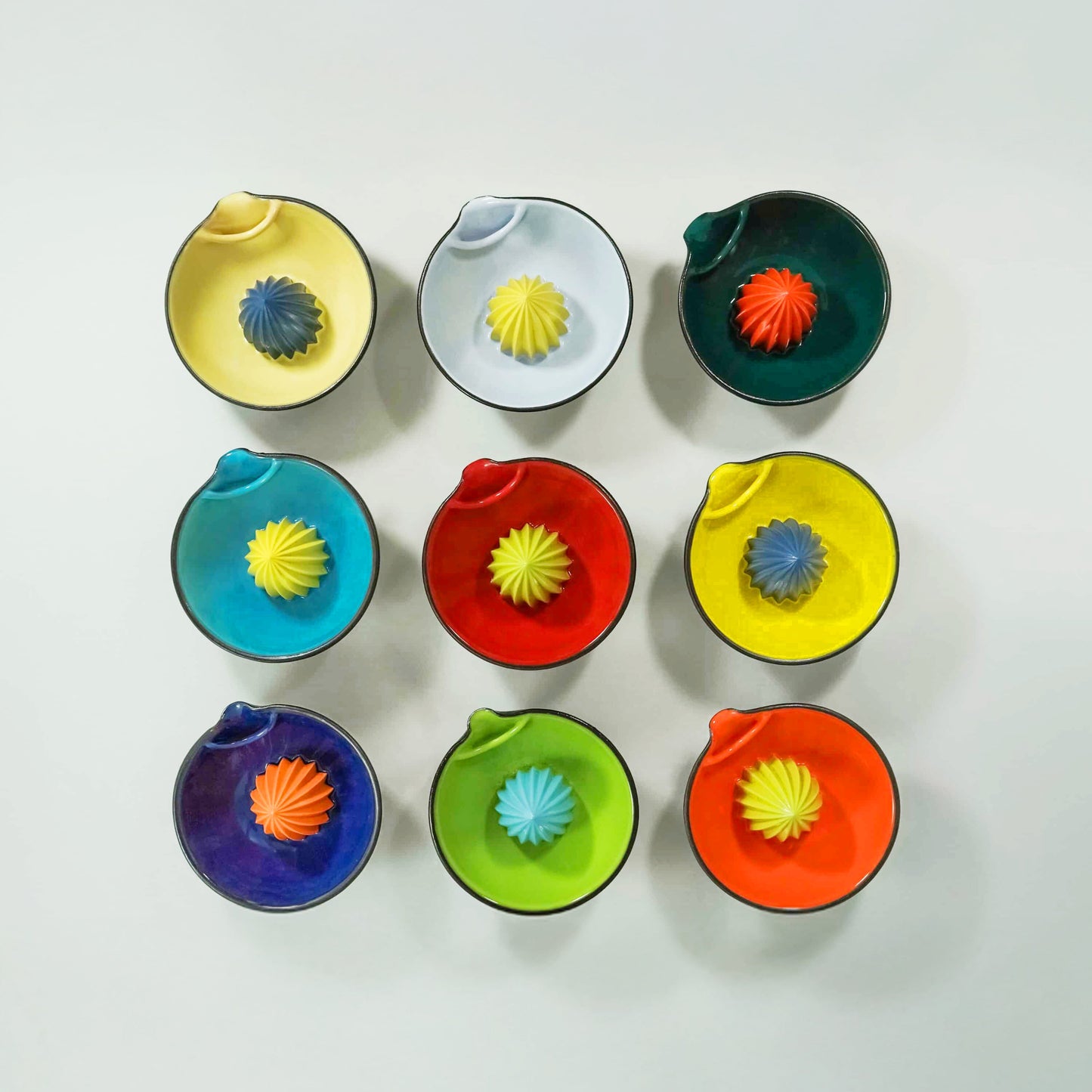 Zitronenpresse gelb/dunkelblau