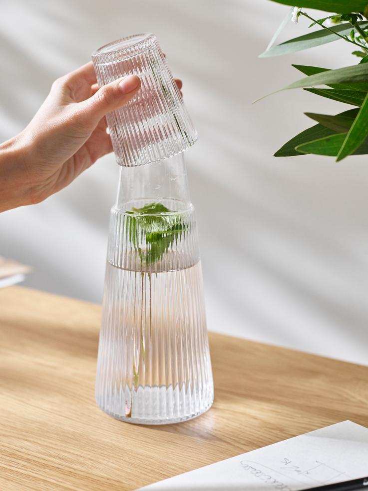 PILASTRO Wasserkaraffe 1 l mit Glas