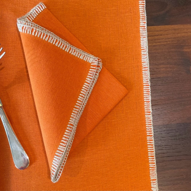 Tischsets und Servietten je 6 Stück im Set orange