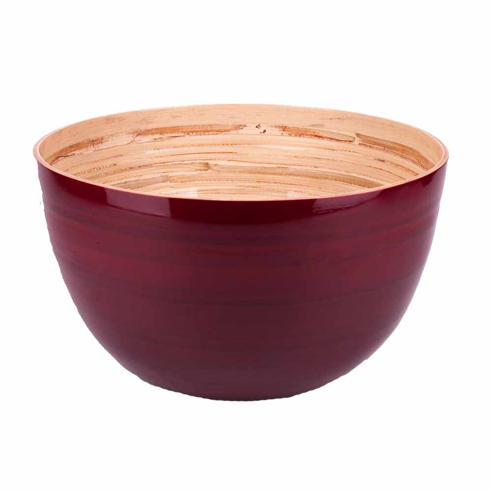 Bambus Schale brombeerfarbig 30 x 18cm