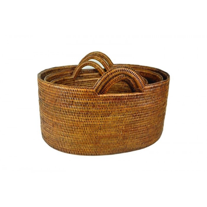 Rattankorb Oval L
