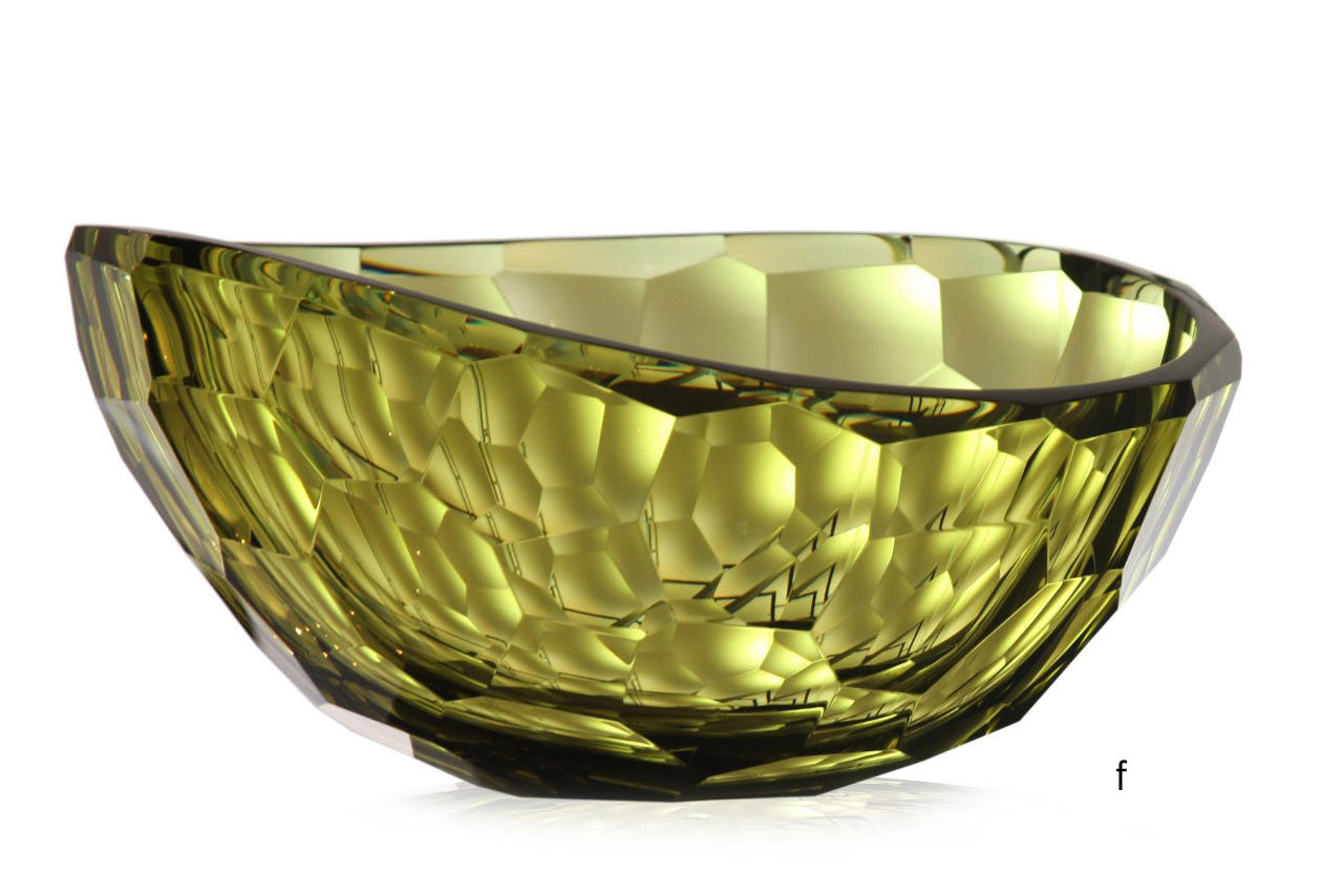 VENUS Schale, olive, Studioglas