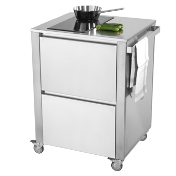 CUN Induktion-Wagen, 2 Schubladen