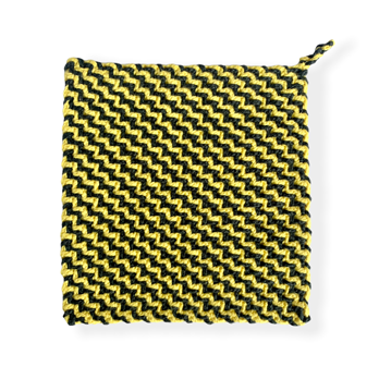 Topflappen gelb-schwarz