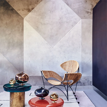 Schale GIO PONTI versilbert 2-tlg.