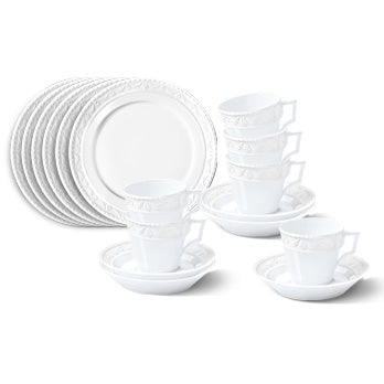 20 % WHITE SET SALE - KURLAND BLANC NOUVEAU Frühstück-Set 18tlg.