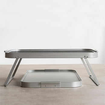 KAYMET Bett Tablett silber