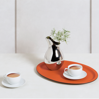 Tablett Miramar oval, Farbe "mango"