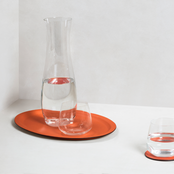Tablett Miramar oval, Farbe "mango"
