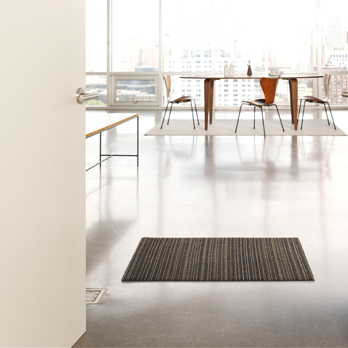 Fussmatte SHAG Skinny Stripe steel