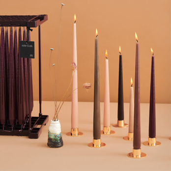 Kerze silver metallic-92