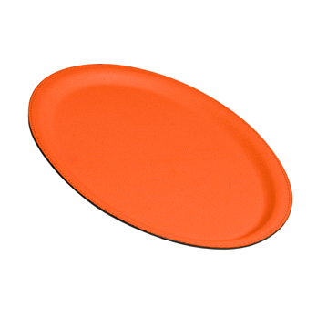 Tablett Miramar oval, Farbe "mango"
