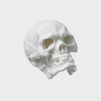 Totenkopf klein weiss