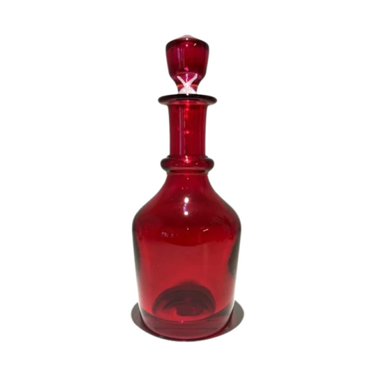 Karaffe VINTAGE mit rotem Unterfang