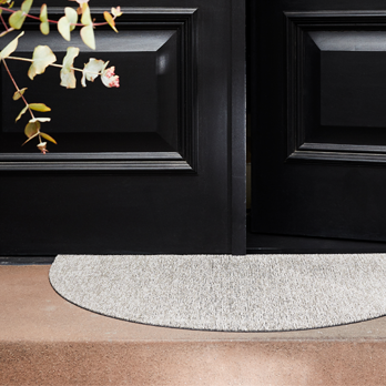 Welcome Mat SHAG Heathered pebble
