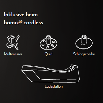 Stabmixer BAMIX Cordless Plus schwarz