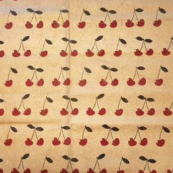 Tischdecke Kirschen gold 140 x 240 cm