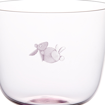 Wasserglas ALPHA Hase hellblau