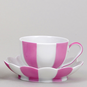 Espressotasse MELONE  rosa/weiss