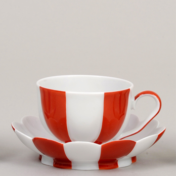 Espressotasse MELONE rot/weiss