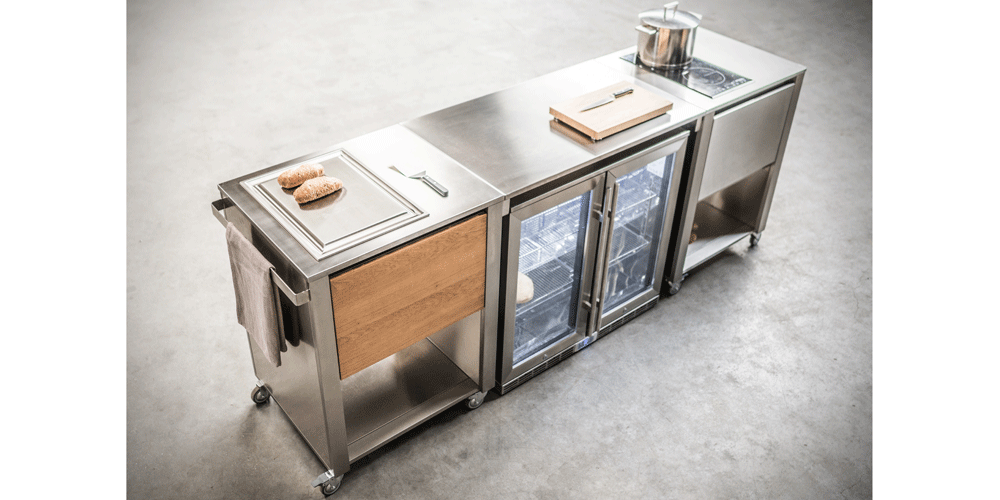 CUN Teppanyaki-Wagen, 2 Schubladen