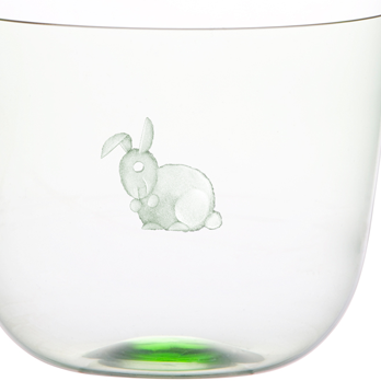 Wasserglas ALPHA Hase hellblau