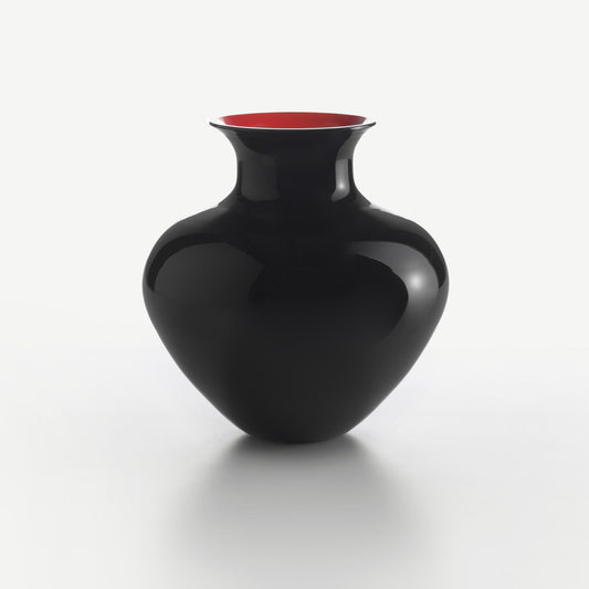 Vase ANTARES Amphore medium schwarz-rot