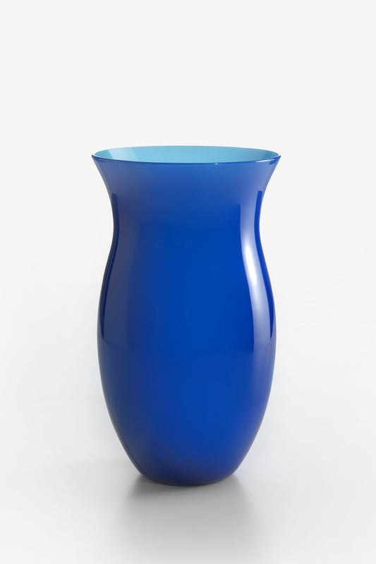 Vase ANTARES Blütenkelch blau-aquamarin
