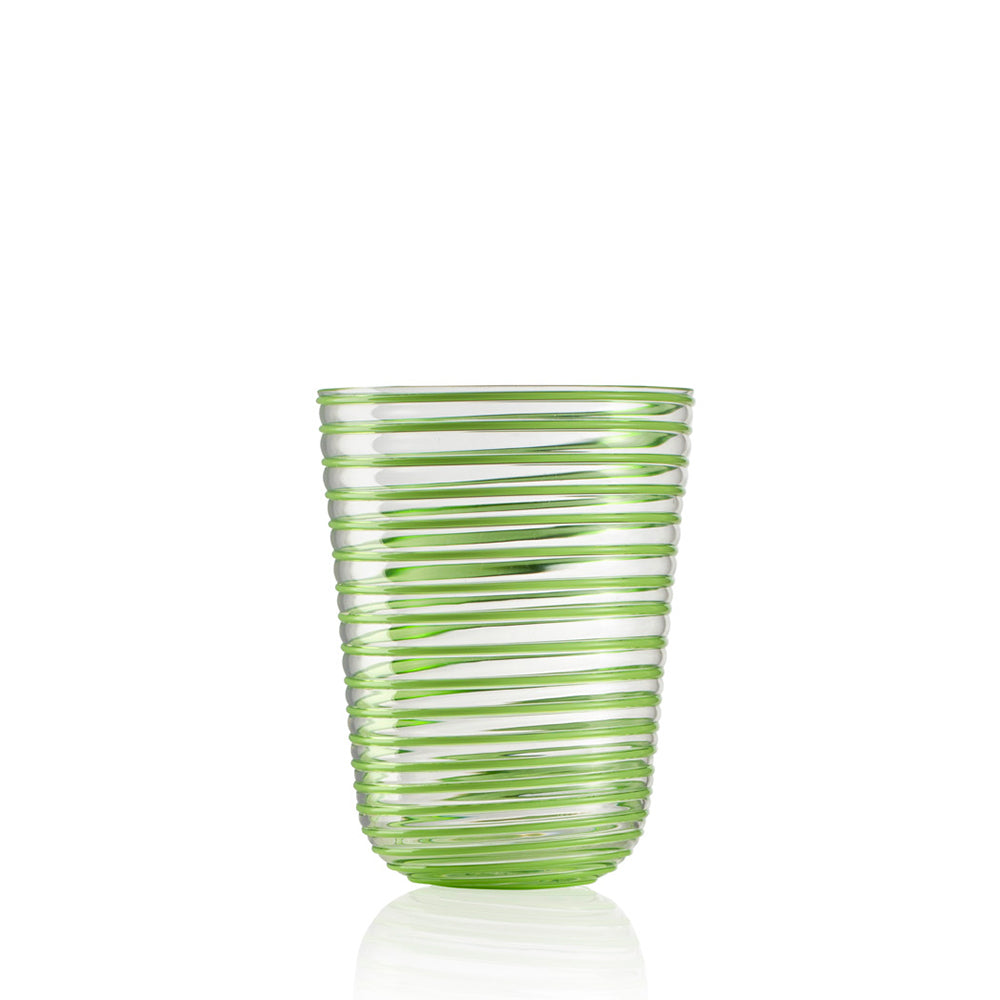 Wasserglas Twist grün