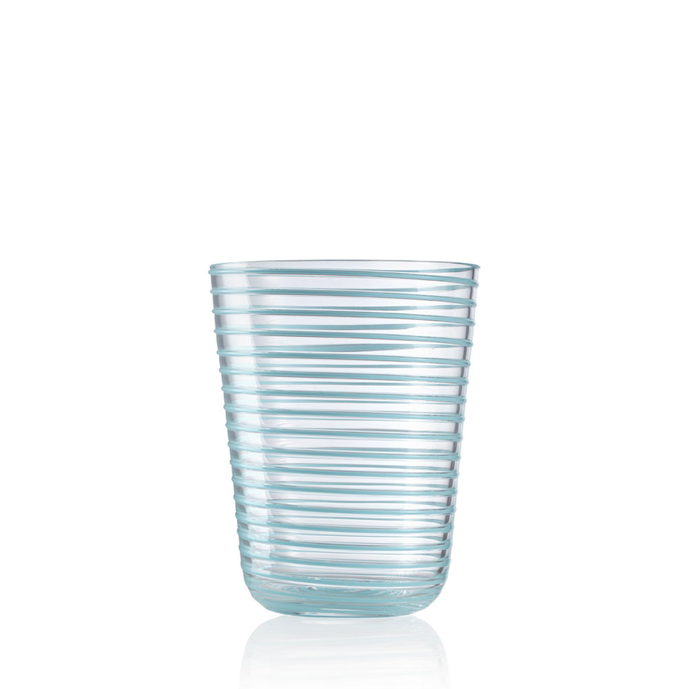Wasserglas Twist hellblau