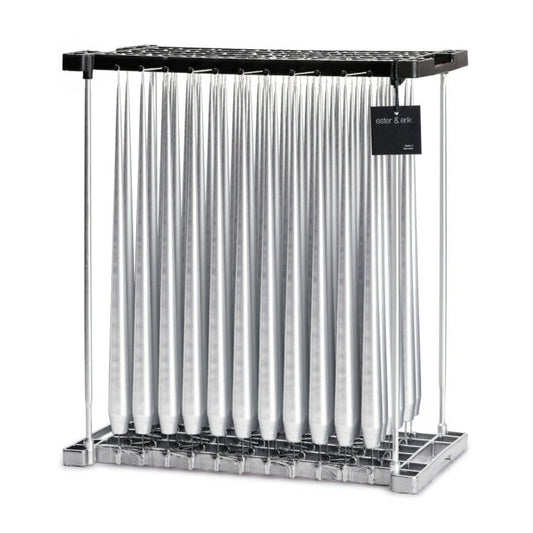 Kerze silver metallic-92