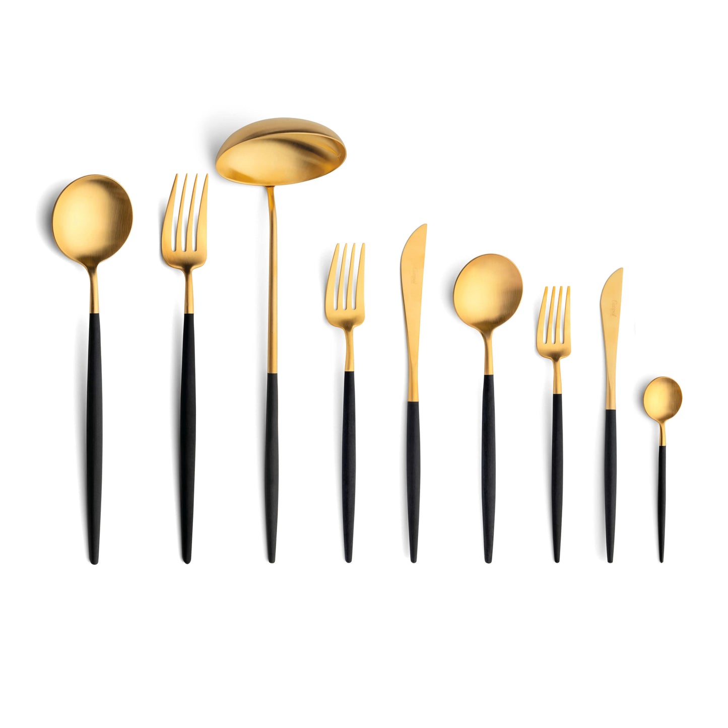 GOA Schwarz Gold Besteck 75tlg.