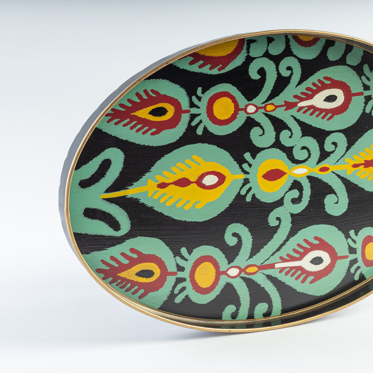Tablett Oriental türkis oval 48 x 39 cm