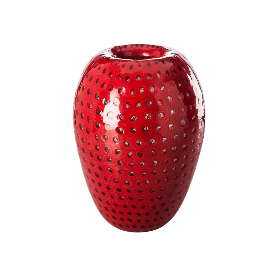 Vase GUSCI korallrot hoch