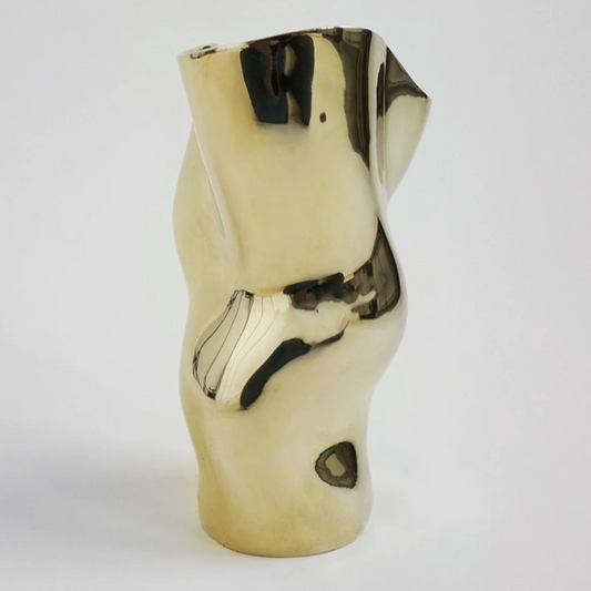 OSTREA Vase, Messing