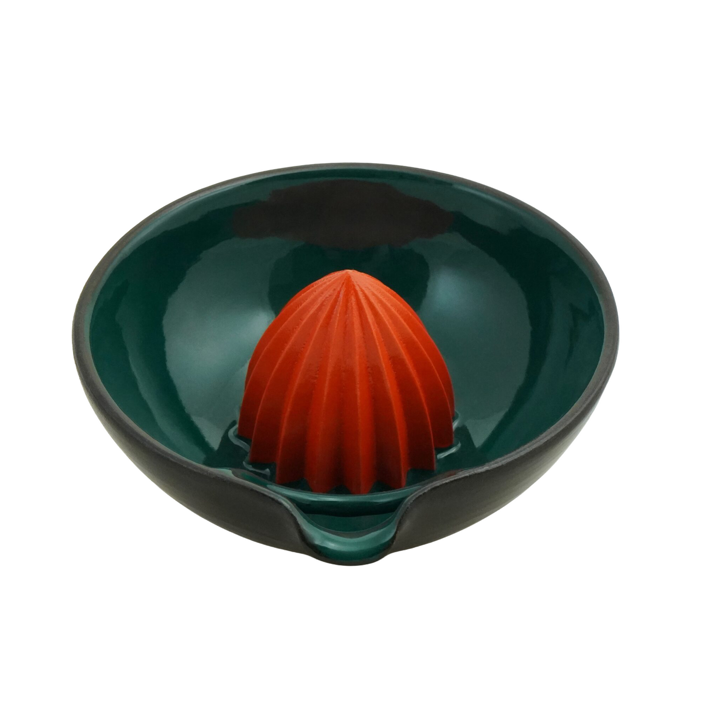 Zitronenpresse petrol/orange