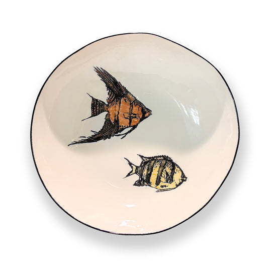 Maxi Servierschale mit Fisch hoch Ø 44 cm