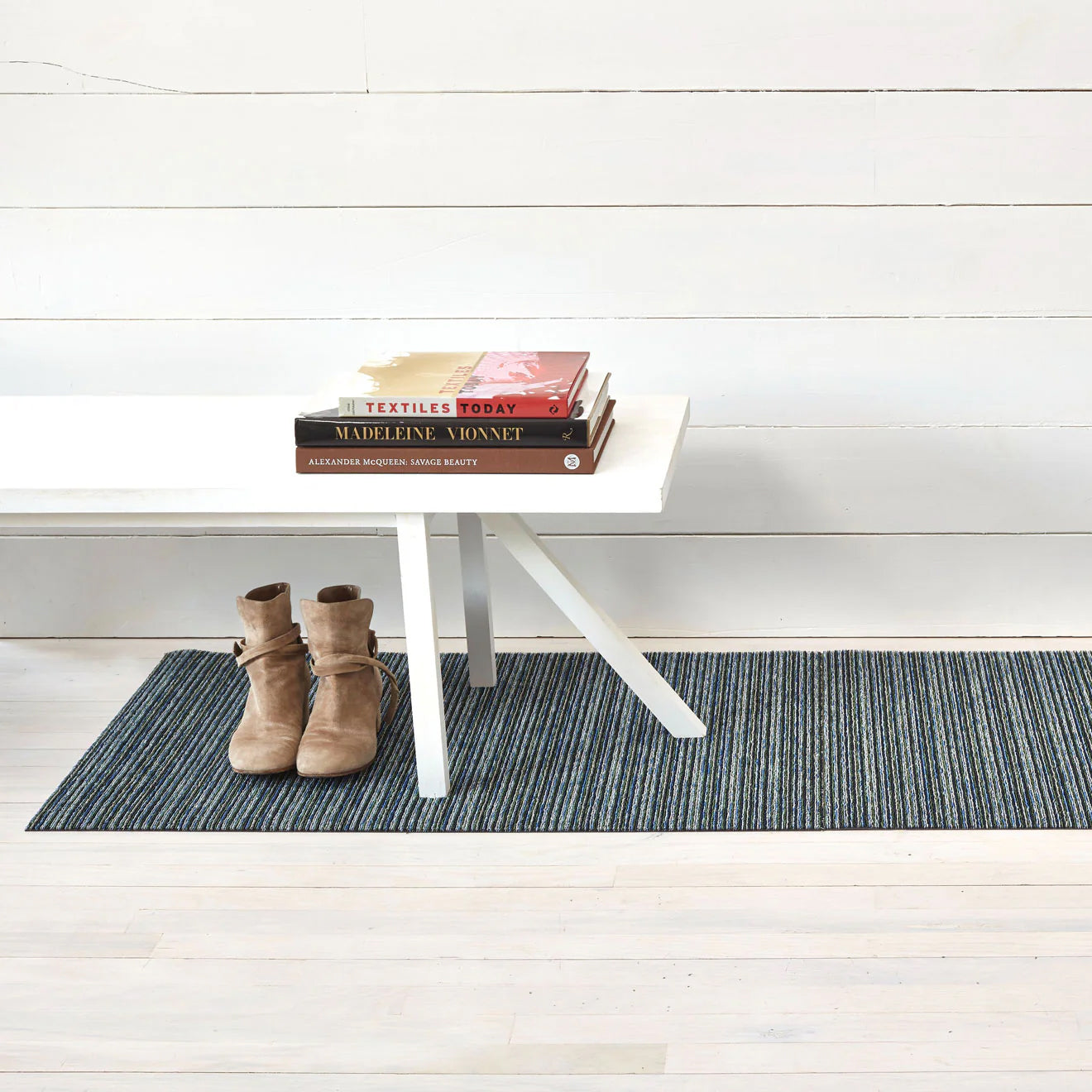 Fussmatte SHAG, Skinny Stripe FOREST 46 x 71 cm