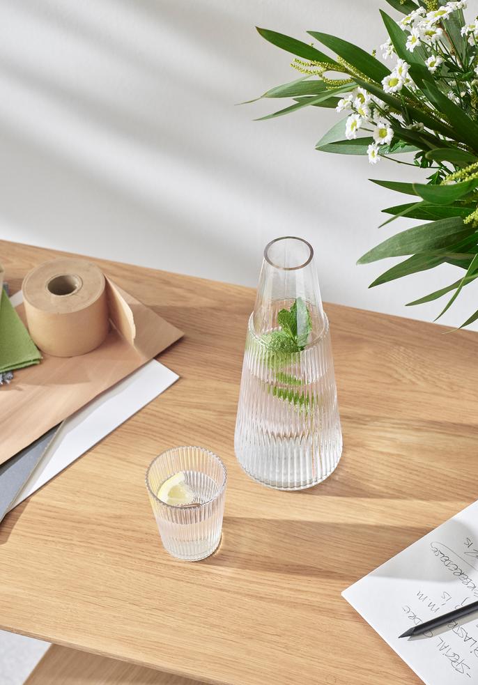 PILASTRO Wasserkaraffe 1 l mit Glas