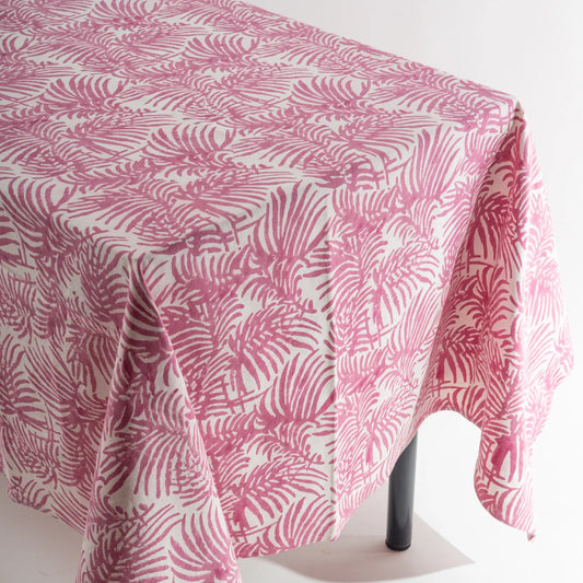 Tischdecke Pflanzen pink 150 x 250 cm