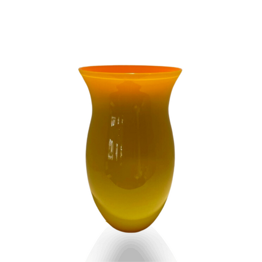 Murano Vase ANTARES Blütenkelch gelb-orange