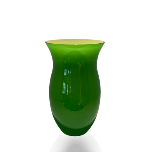 Murano Vase ANTARES Blütenkelch grün-hellgrün