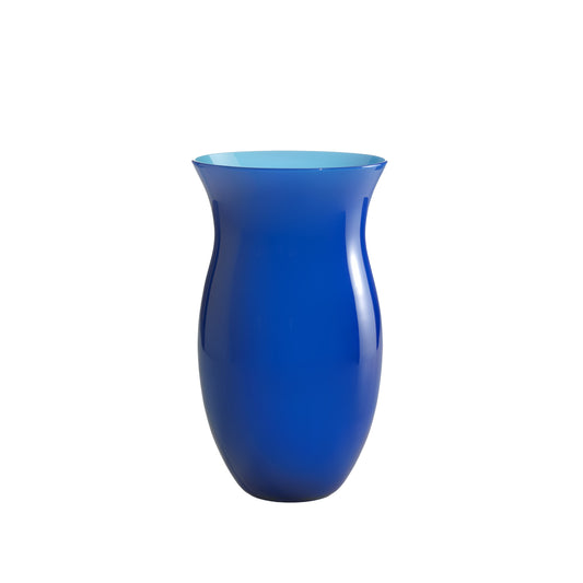 Vase ANTARES Blütenkelch blau-aquamarin