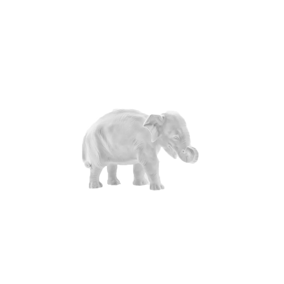 Elefant HILDE Rüssel eingerollt Nymphenburg weiss