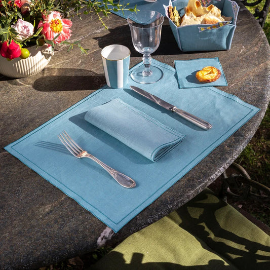 Leinen Tischset, abwaschbar